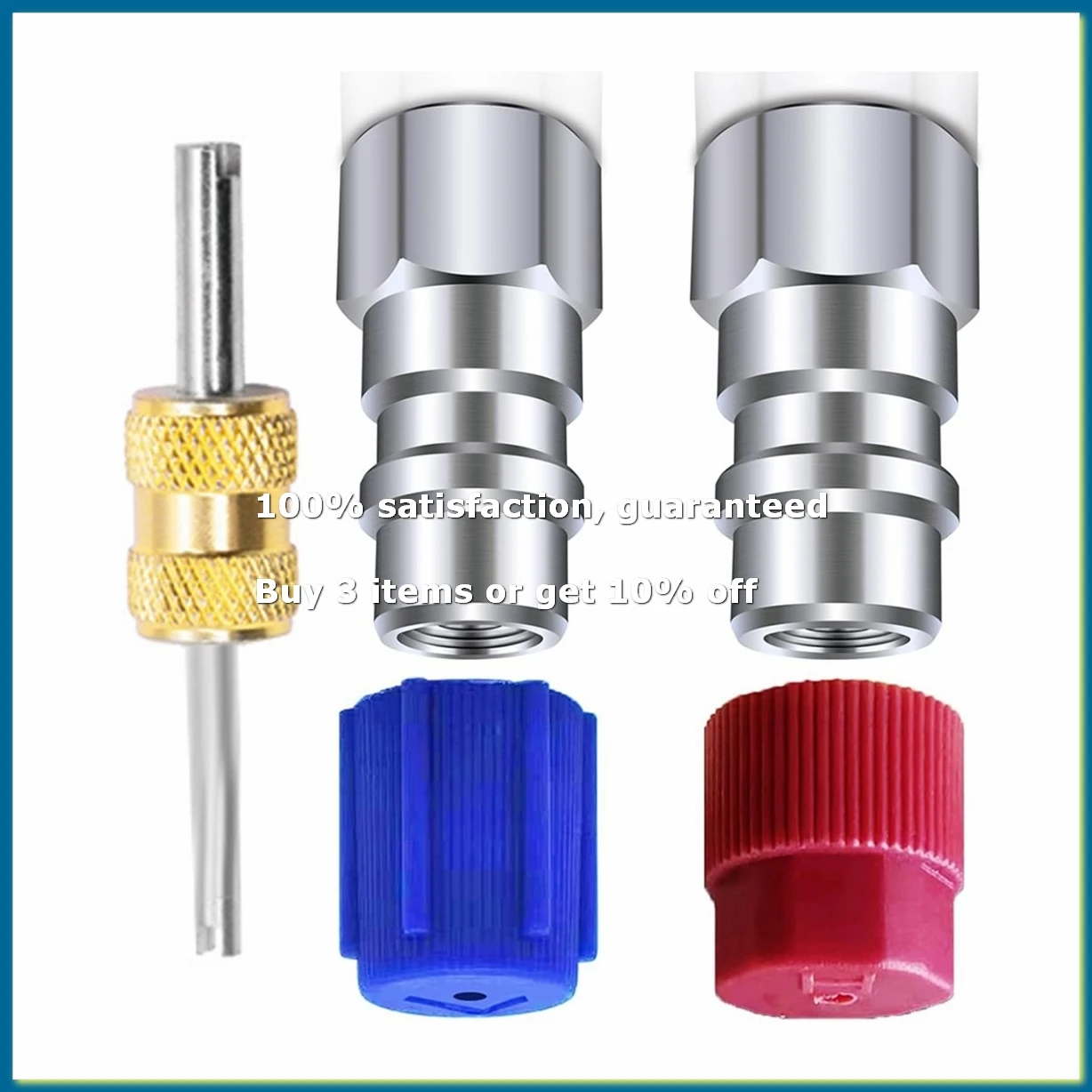 4pack X((R12 to R134a Conversion Kit,AC Retrofit Fitting Adapter Kit, 1/4inch Female , for Auto A/C Refrigerant System)