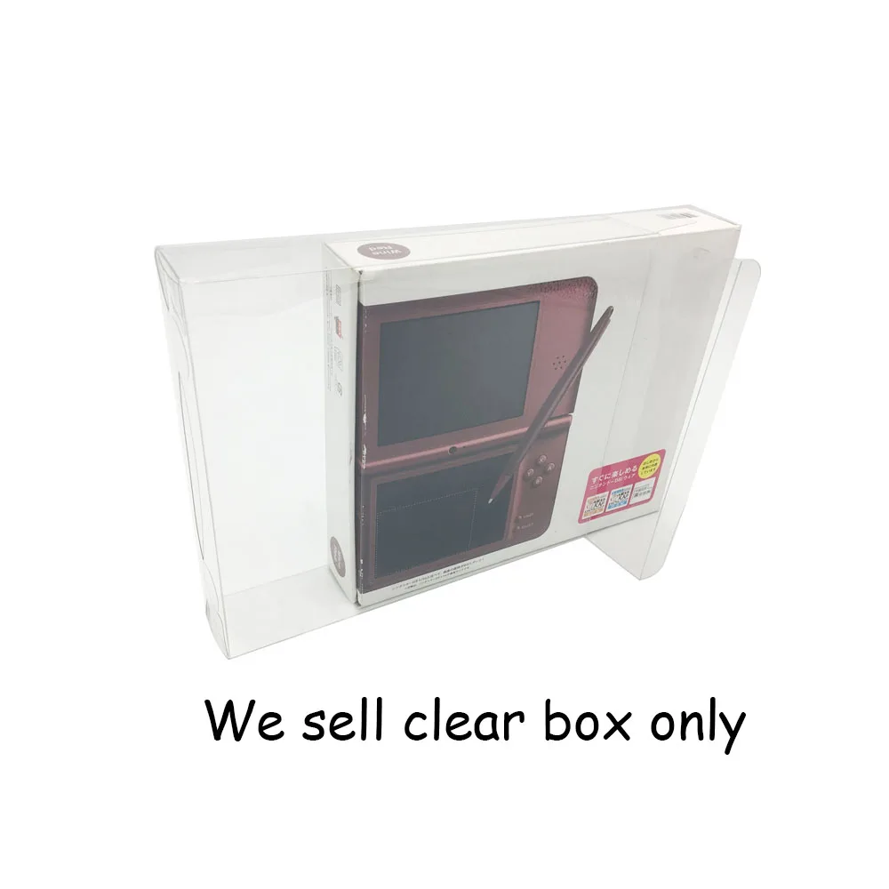 100 PCS Transparent PET cover box For NDSI LL For Japan version For US version  game console storage display box