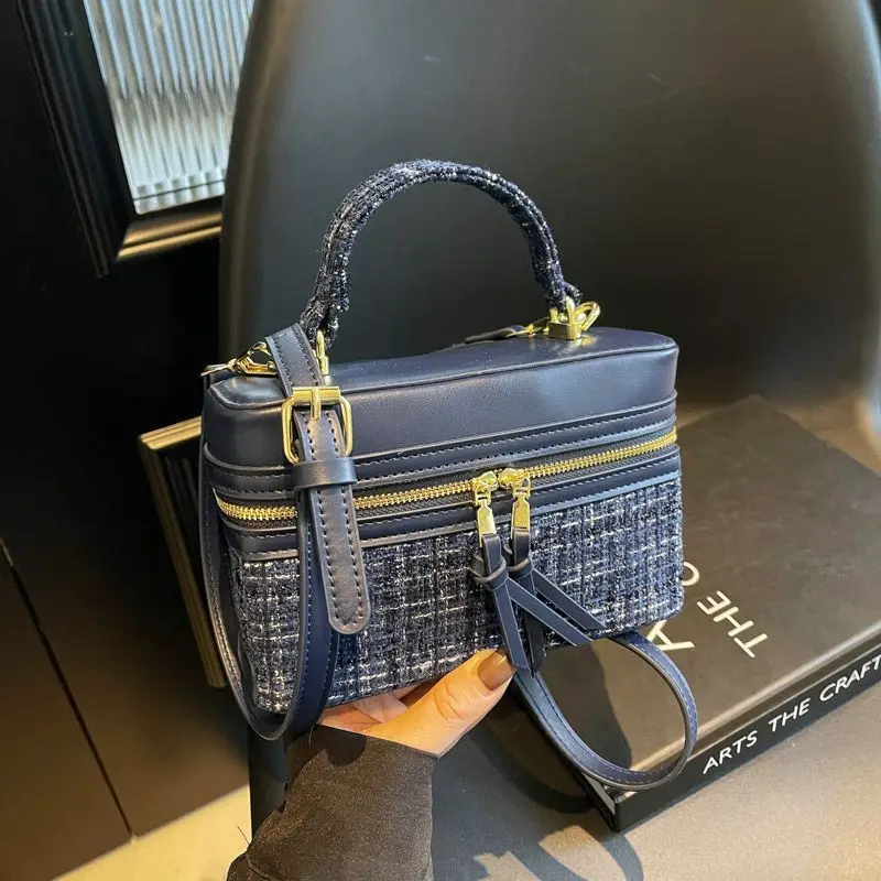 

New Woolen Shoulder & Crossbody & Handheld Square Bag, Stylish and Versatile Crossbody Bag