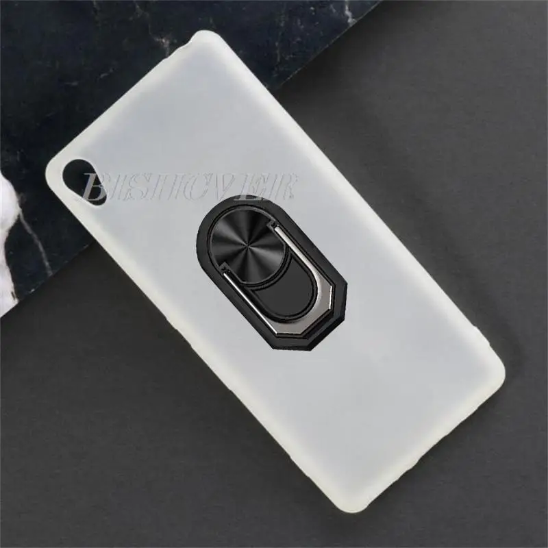 For Sony Xperia XA F3111 F3113 F3115 Back Ring Holder Bracket Phone Case Smartphone TPU Soft Silicone Cover