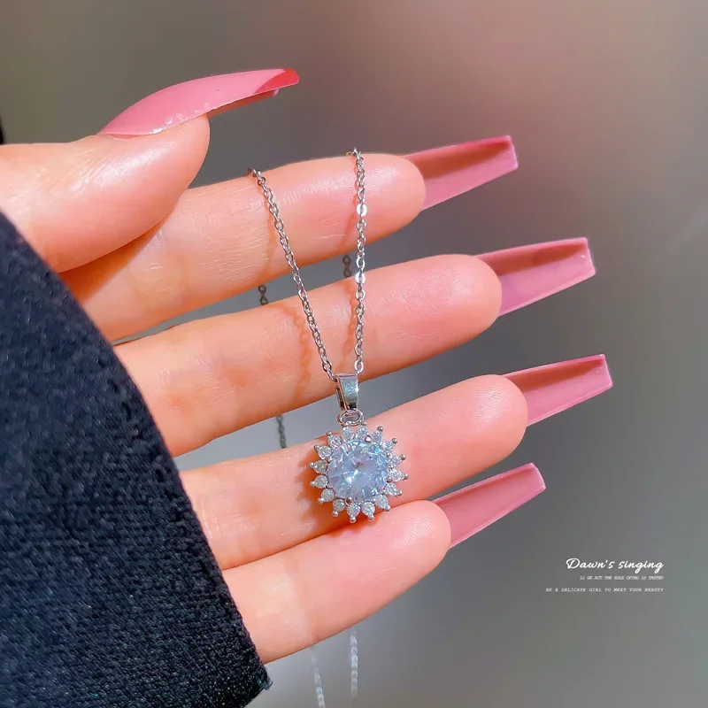 2022 داينتي أنثى الأحمر الأخضر قلادة قلادة خمر الذهب اللون سلسلة القلائد للنساء البيضاوي كريستال حجر الزفاف قلادة #6