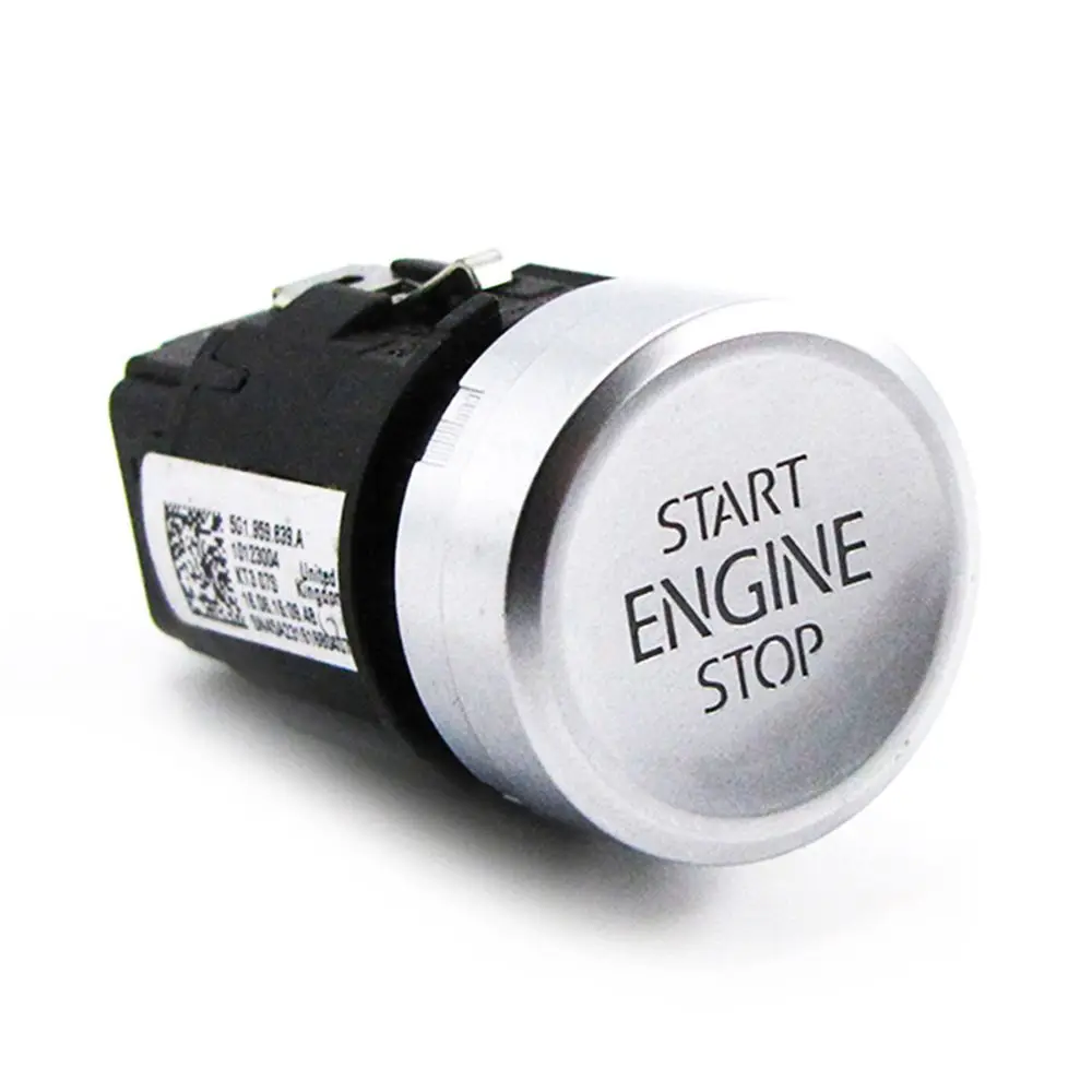 

Ремонт автомобиля 5N0959839 для Tiguan 2008-2016, одна кнопка запуска двигателя автомобиля, бесключевой доступ, зажигание, стартер, кнопка остановки