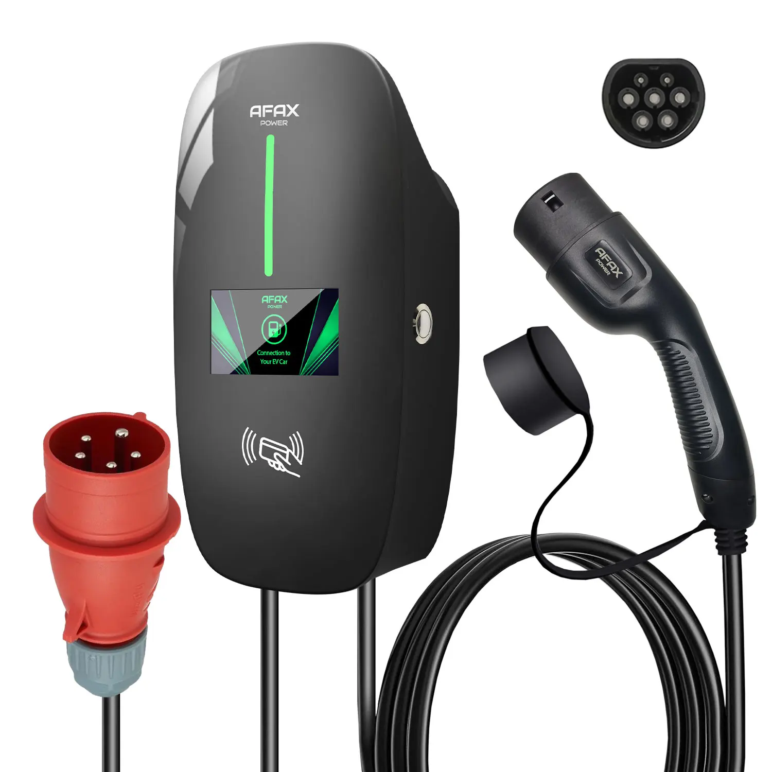 AFAX POWER EV Wallbox 7kW/11kW/22kW for Electric Car Charging in Type2 connector 220V 380V EV Charger 16A 32A with APP Control