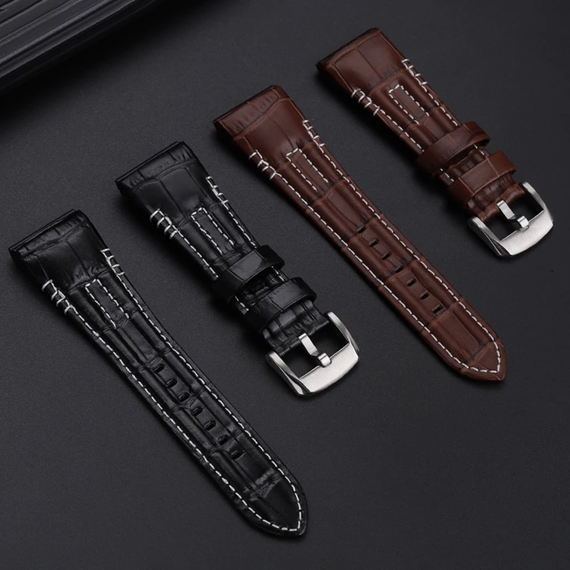 Cinturino per orologio in vera pelle da 26 mm per Seiko VELATURA SRH013 SPC007J1 Sostituzione cinturino orologio da uomo, morbida pelle di vitello