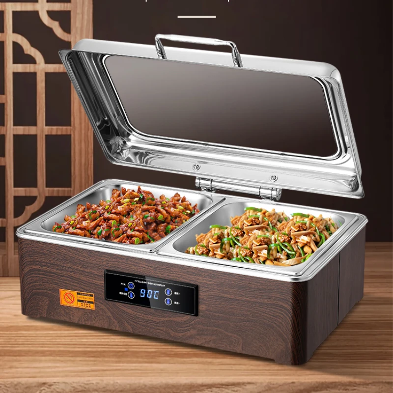 Wood grain 304 stainless steel buffet furnace Electric heating Buffy furnace Insulation furnace