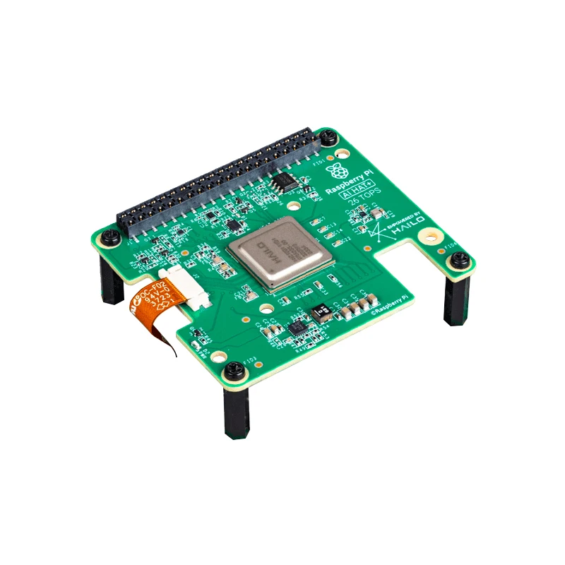 Official Original Raspberry Pi 5 AI HAT+ Hailo8 13TOPS/26TOPS Model Optional PCIe M.2 HAT+ Board for Raspberry Pi 5