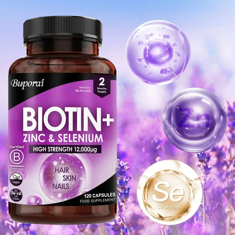 

Biotin + Zinc + Selenium Supplement - Helps Boost Immunity, Promote Bone Health, Support Cell Health, and Provide Energy
