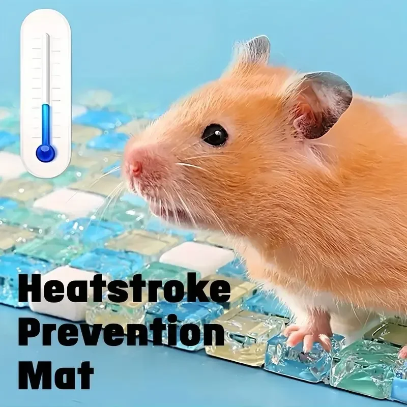 1PC Marble Glass Cooling Pad for Hamster Summer Heat Dissipation Mat for Chinchilla Hedgehog Small Pet Cage Cooling Supplies Use