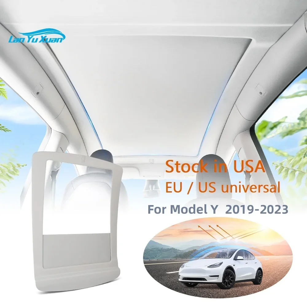 

2019-2023 Model Y Electric Glass Roof UV Protection Retractable Sunshade for