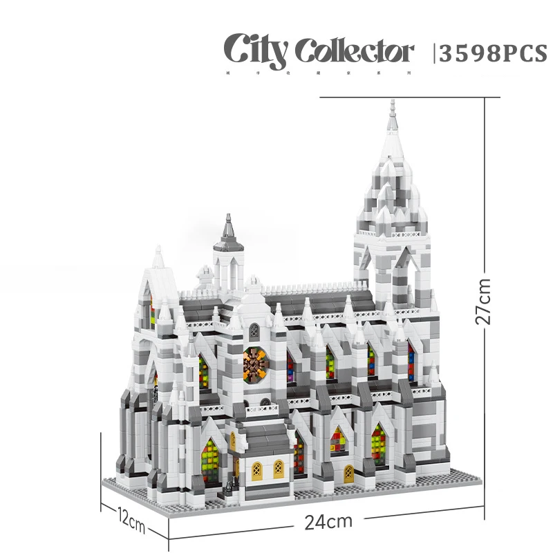 Stad Wereldberoemde architecturale Keulen Kathedraal Micro Bricks Bouwstenen Street View Notre-Dame de Paris Bouwspeelgoed