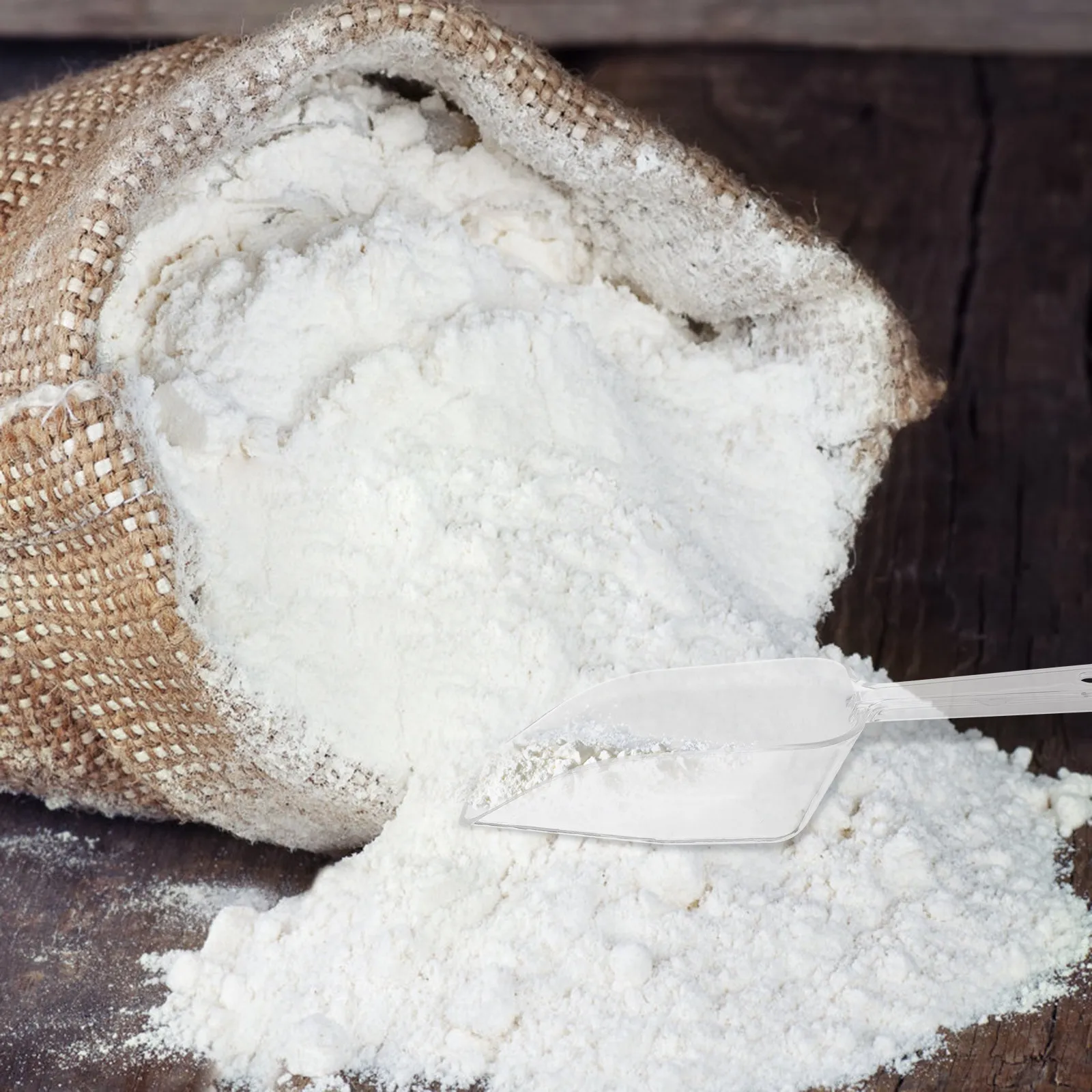 Juego de 6 Cucharas de Plástico Transparente, Mini Palas para Hielo, para Bodas, Bufés, Postres, Bares, Helados, Azúcar, Alimentos Dulces, Comida para Mascotas, Granos