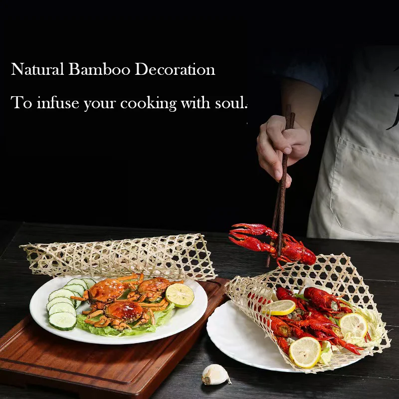 

Bamboo Hexagonal Heat Proof Mat Multiple Use Creative Table Display Napkin Ring