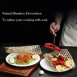 Bamboo Hexagonal Heat Proof Mat Multiple Use Creative Table Display Napkin Ring