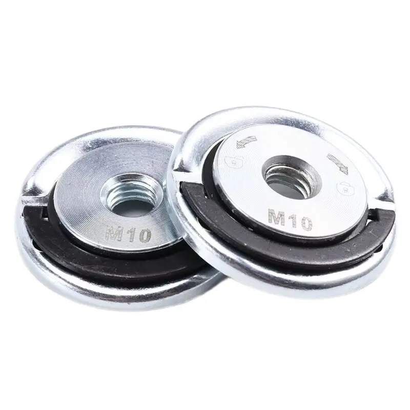 ABSE-2Pcs Angle Grinding Tool Flange Nut,M10 Thread Angle Grinder Flange Nut, Flange Locking Nut For Fixing Cutting Disc