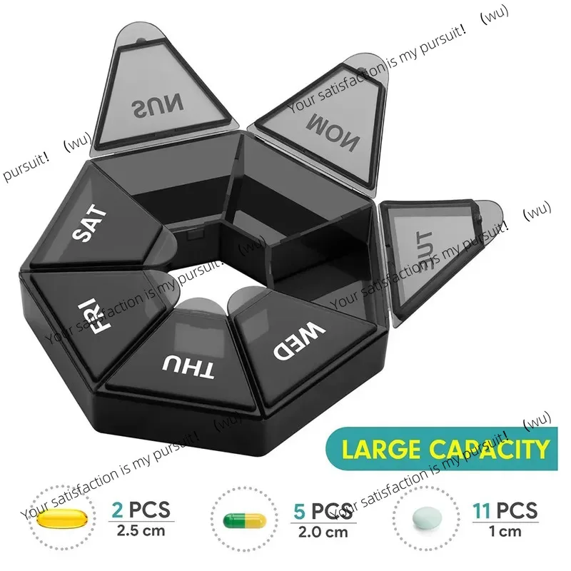 1/2pcs 7 Grids Pill Case Plastic 7 Days Candy Box Portable Storage Tablet Holder Travel Organizer Dispenser Container