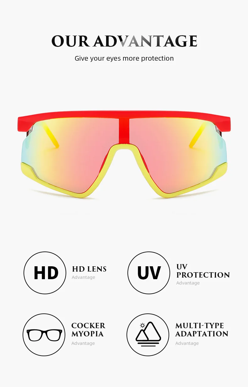 Neue Mann Frau Brille Bunte Berg Radfahren Sport Schutzbrille UV400 Mode Vielseitige Outdoor Unisex Radfahren Brillen – Detail 2