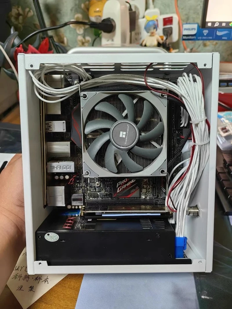 D6 Metal A4 Mini ITX Core Display Small Case Small 1U Power Supply Portable Handheld D5 Small Case K6629 view 2