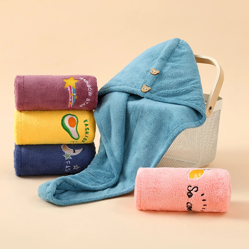 

Милый быстросохнущий чепчик для волос для женщин и девочек-1 шт. впитывающая мягкая накидка для полотенец для волос, шапка для сушки волос в ванной комнате