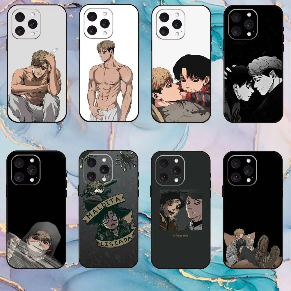

Killing S-Stalking Manga Phone Case For iPhone17,16,15,14,13,12,11 Plus,Pro Max Soft Black Cover