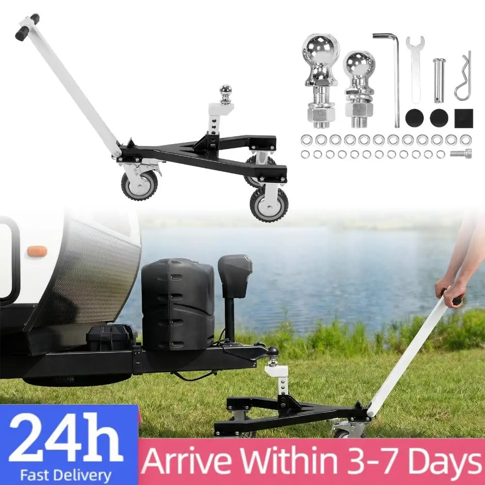 

Тележка-перетягиватель для прицепов, грузоподъемность 3500 фунтов, с шаровыми опорами 2 дюйма и 2-5/16 дюйма, регулируемым углом наклона, подходит для автодомов, лодок, кемперов