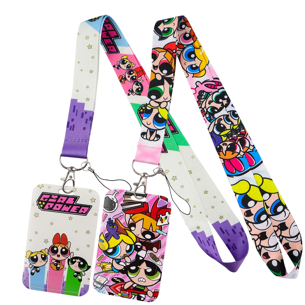 

LX1458 Cute Cartoon Girls Lanyard For Keys chain Anime ID Card Cover Badge Holder Women Keychain for Keyring Accessories