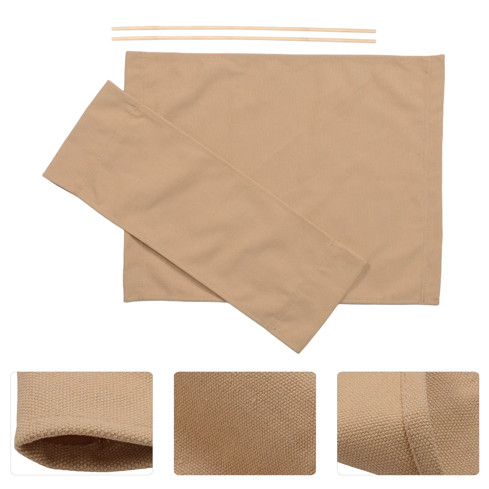 1Set Heavy Duty Director Chair Replacement Canvas Outdoor Folding Fabric Natural Color Comfortable for Camping Fishing Picnic