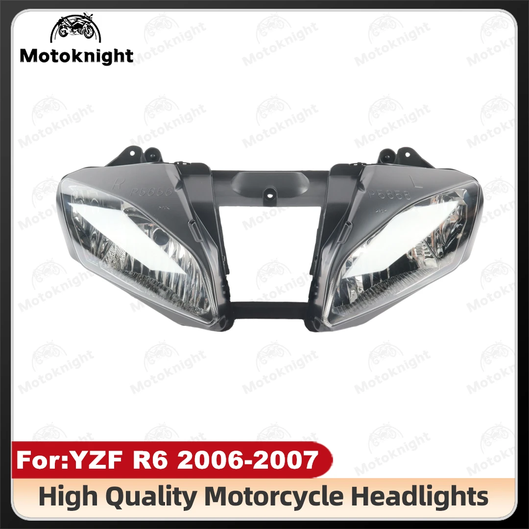 

Fit for YAMAHA 2006 - 2007 YZF-R6 Motorcycle Accessories HeadLight Assembly Headlamp YZF R6 600 06 07 Head Light