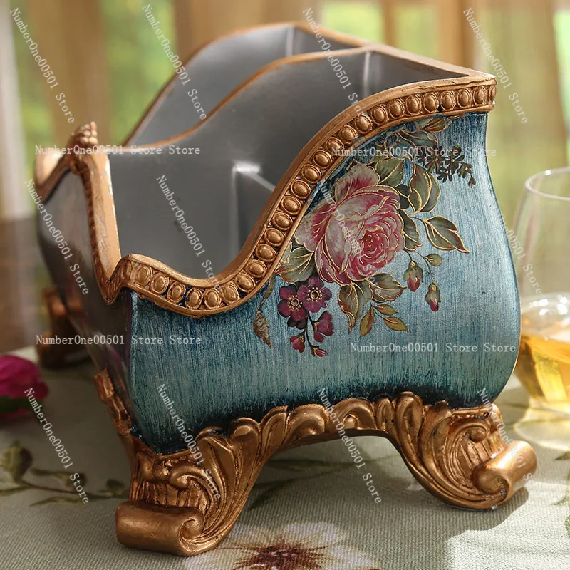 

Creative European Style Wooden Storage Box Vintage Desk Organizer with Drawer Box Housewarming Gift