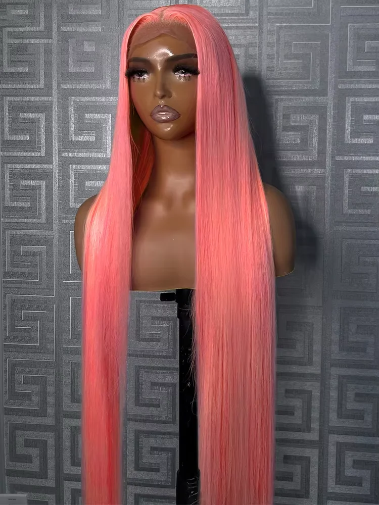 

30 40 Inch Pink Lace Front Wig Human Hair For Women 13x4 Hd Lace Frontal Wig Brazilian 13x6 Colored Straight Lace Front Wigs