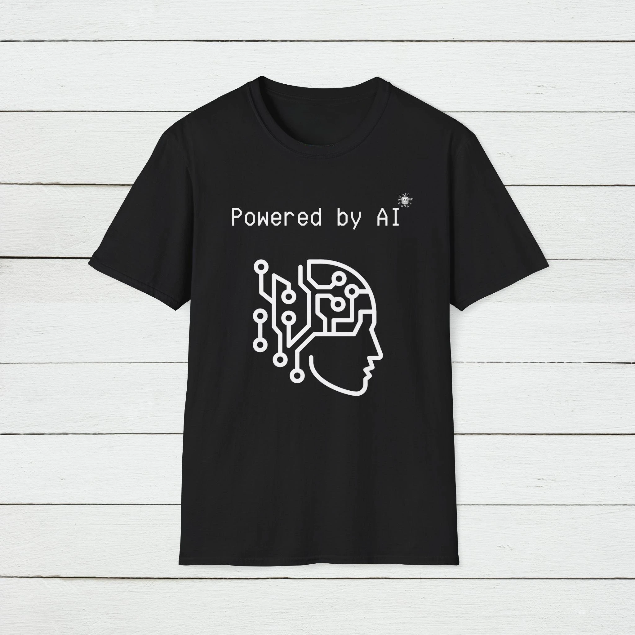 AI Powered Unisex T-Shirt Futuristic Tech Men Unisex Cotton TShirt O-neck short sleeve Tee Oversized casual Tshirts streetwear