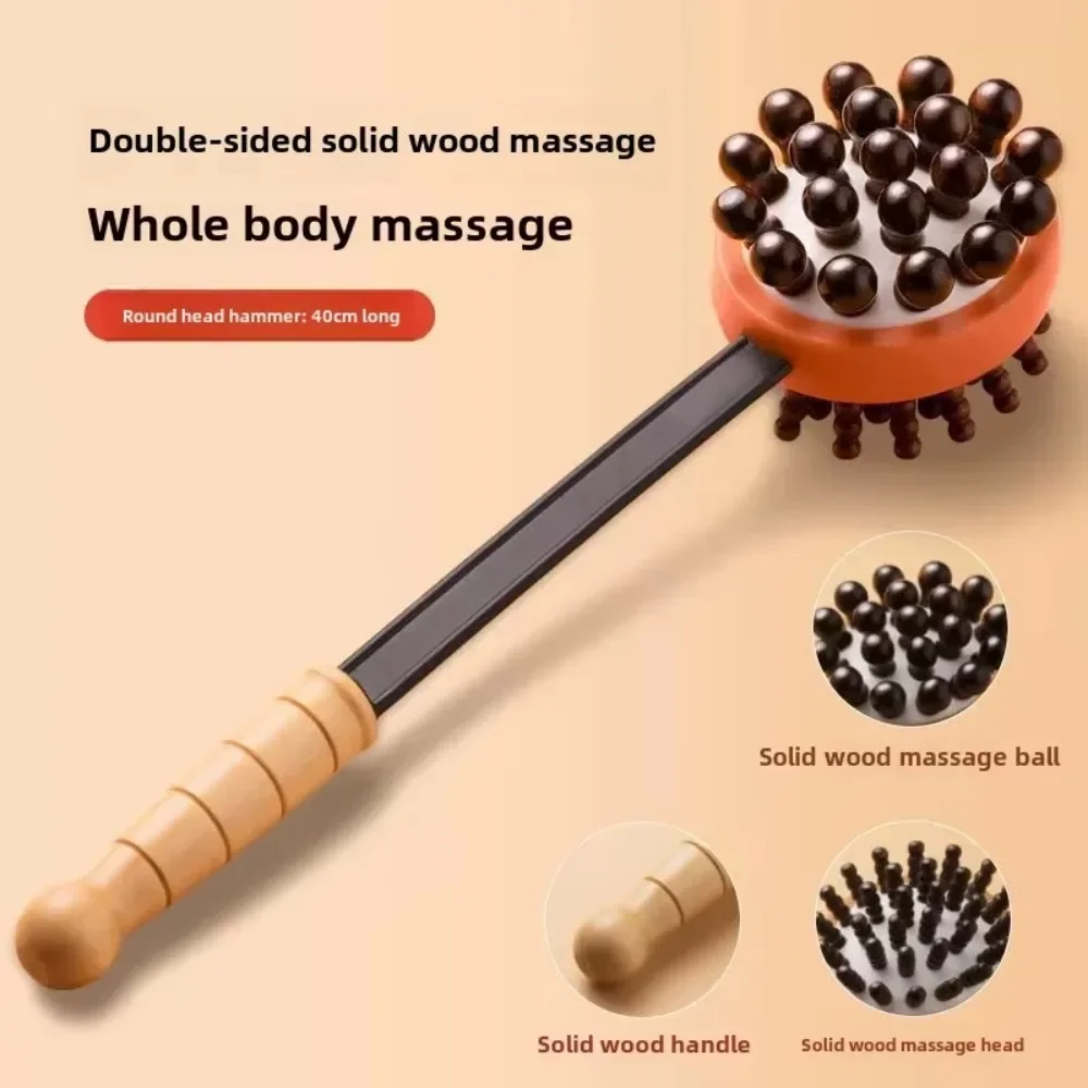 

Новый массажный молоток Meridians Relax, ручная деревянная массажная палочка, молоток с двойной головкой и подушкой безопасности