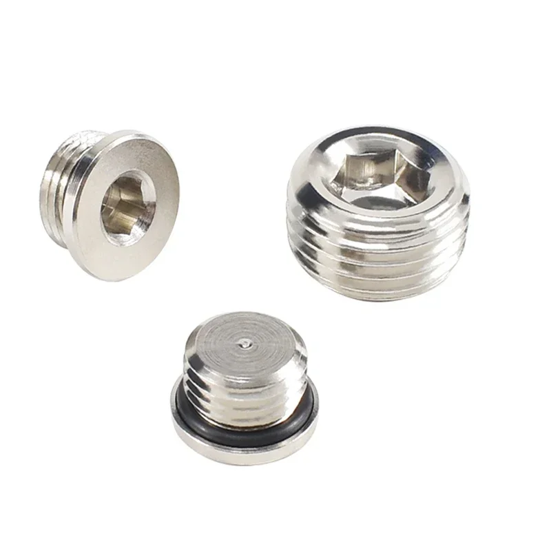 10pcs Pneumatic inner hexagon outer wire plug of M5/1/2/3/4/ Outer ribbon seal ring ED connector