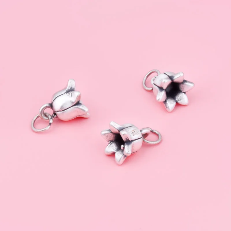 Подвеска из серебра 999 пробы, с бусинами