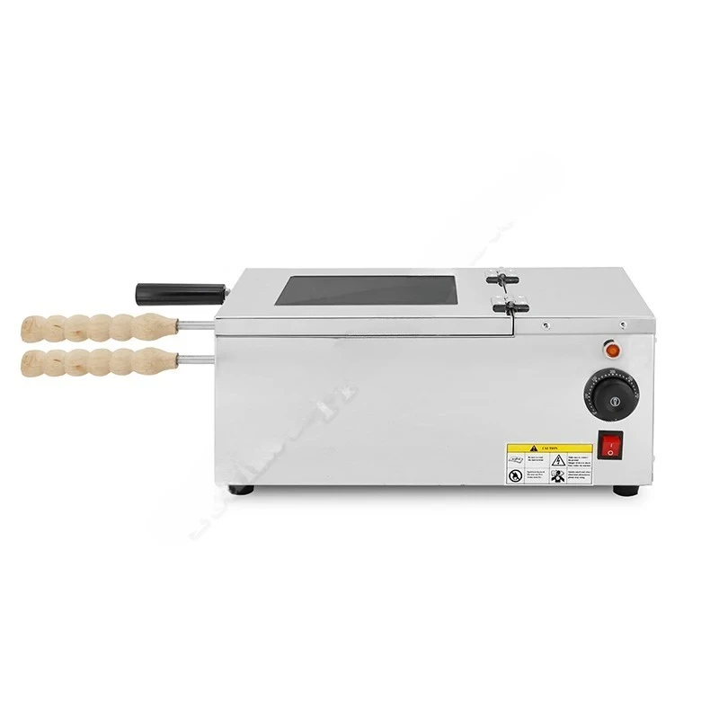 Chimney Cake Baking Machine 1500W Stainless Steel Rolling Waffle Crispy Machine Ice Cream Cone Machine