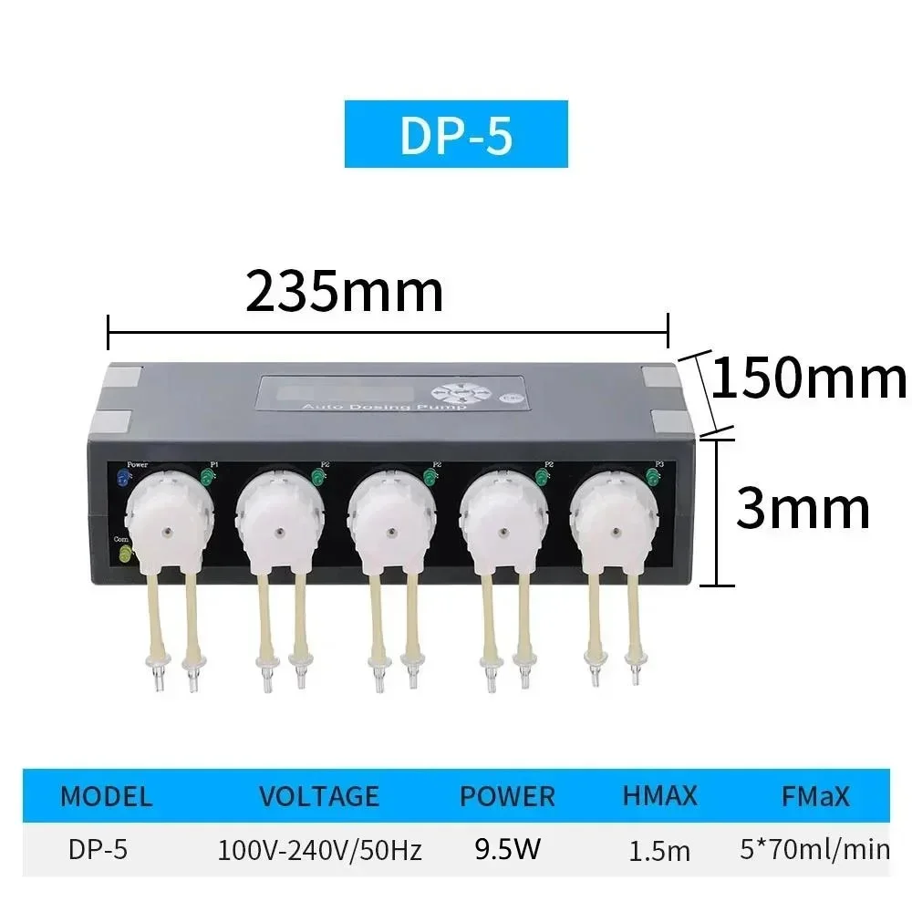 Quantitative Titration Pump Auto Dosing Pump For Aquarium Fish Tank 110-240V Jebao DP-5 Peristaltic Pump Coral Feeder Automatic