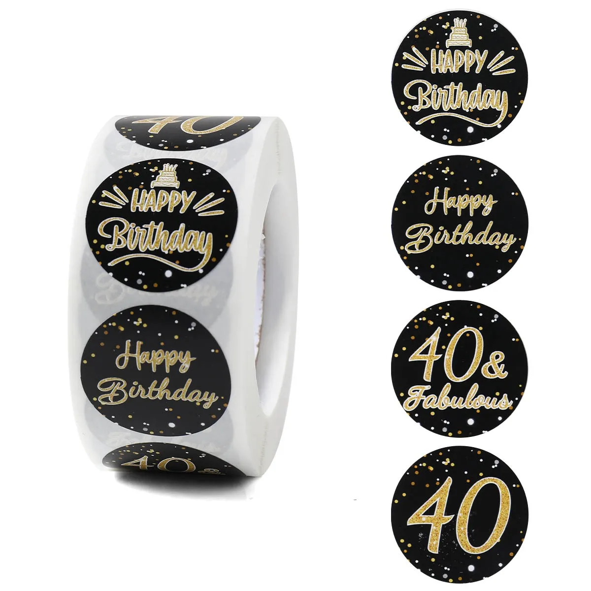 Happy Birthday Stickers Envelope Sealing Stickers for 30 40 50 Years Old Birthday Party Decorations Party Adhesive Stickers