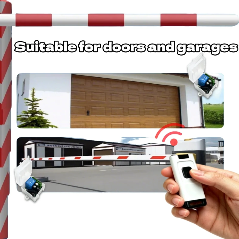 433Mhz Remote Control Wireless Switch AC 220V 1CH RF 10A Relay Receiver and 2CH Transmitter For Door Electromagnetic Lock