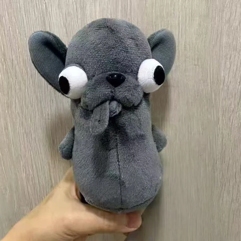 

12cm Cute and Funny Grey Chihuahua Plush Toy with Big Eyes a Decorative Pendant Doll Gift for Children on Festivals and Birthda