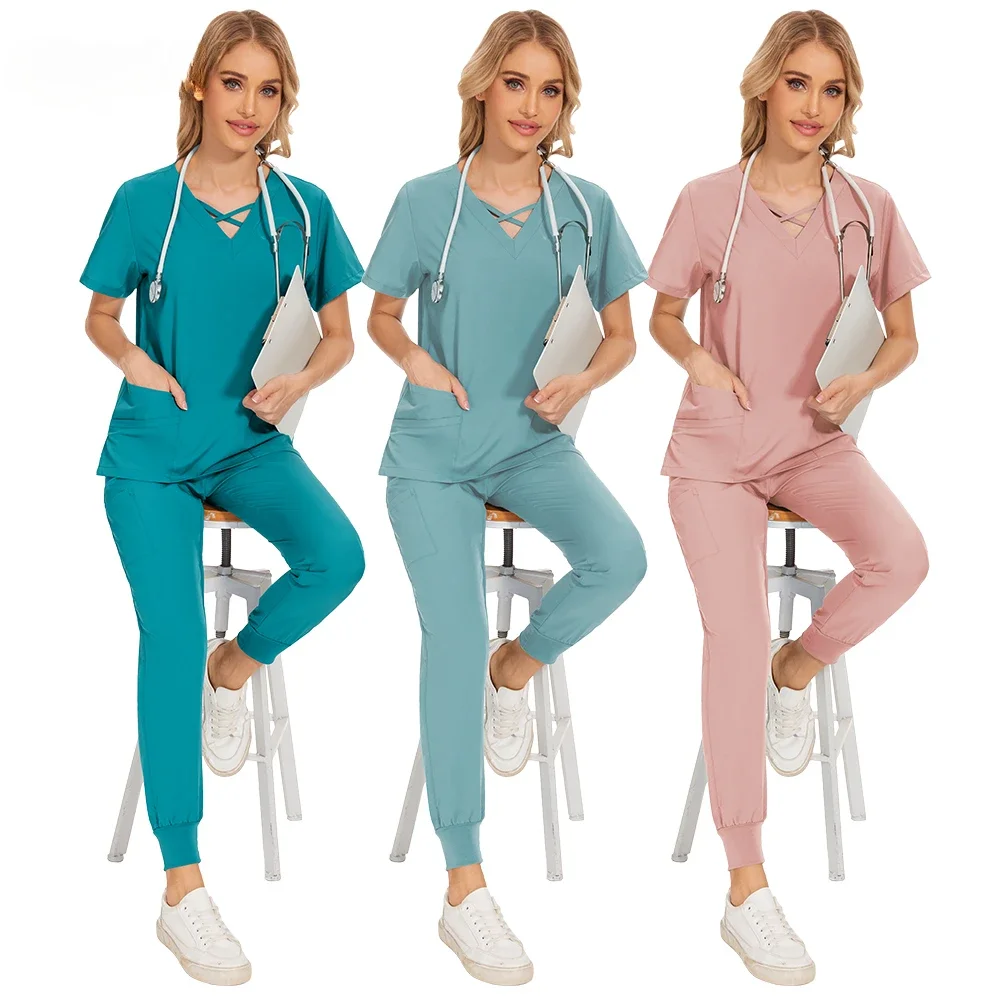 

Doctor's Surgical Uniforms Healthcare Scrub Nursing Uniform Scrubs for Women Sets Modern Nurse Uniform Medical WorkWear Fashion