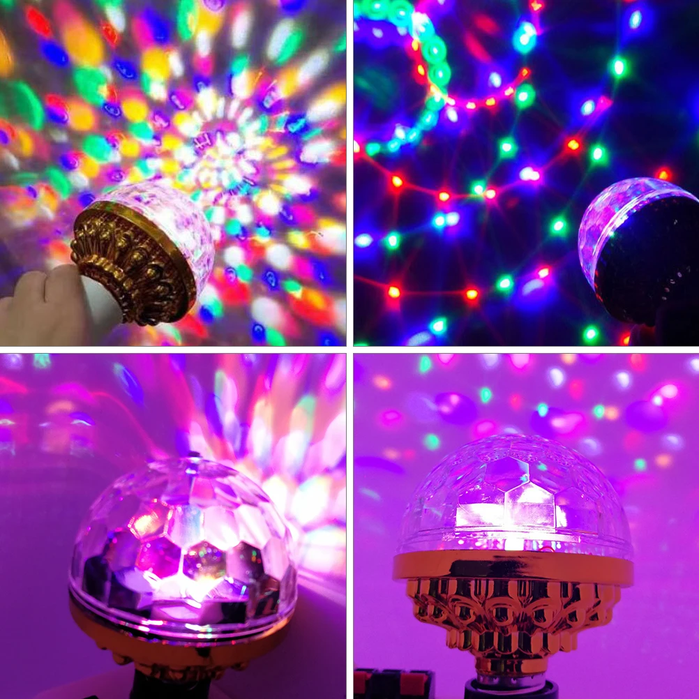 

LED Ball Bulb Disco Stage Lights Colorful LED Light Rotating Golden Party Supplies Decorative Light for Bar KTV Stage Home