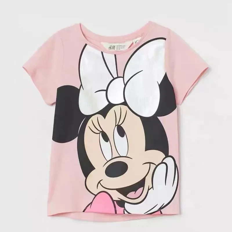 Disney Children's Summer Boys Girls Cartoon Mickey Mouse series 3D printed T-shirt Children's Quick drying Breathable T-shirt cl