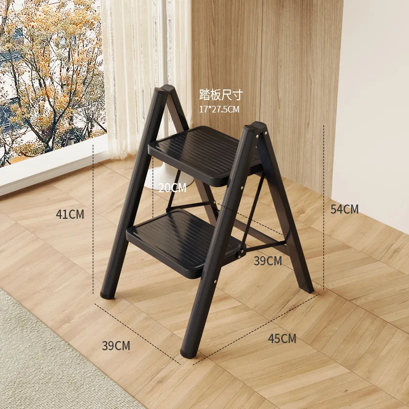 سلم متعرج أصلي يقدم الهدايا، سلم متعرج هووسورمينغ، يتحرك خطوة بخطوة، سلم أحمر للعام الجديد، منزلي قابل للطي #5