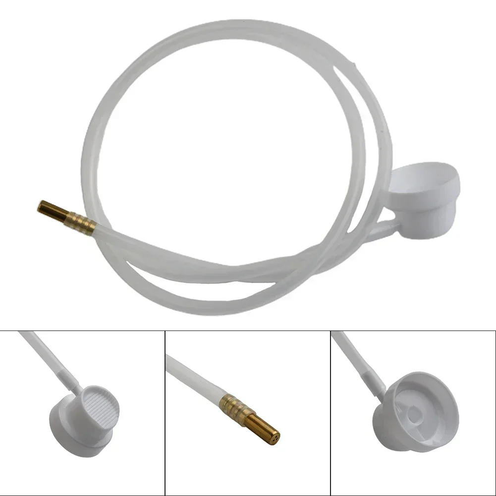 1Pc Fluid Film Nozzle Extension Hose Fit For Aerosol Cans Spray 60cm White & Gold Clean The Air Conditioner Extension Car Kit