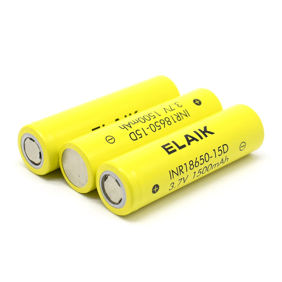 10ชิ้นแบตเตอรี่พลังงาน INR18650 3.7V 1500mAh ชาร์จไฟได้แบตเตอรี่ลิเธียมเหมาะสำหรับเครื่องมือไฟฟ้าและแบตเตอรี่ไฟฟ้า