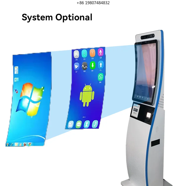

Convenience Store Curved Touch Kiosk for Aliexpress, Self Ordering QR Scanner Payment Printer NFC