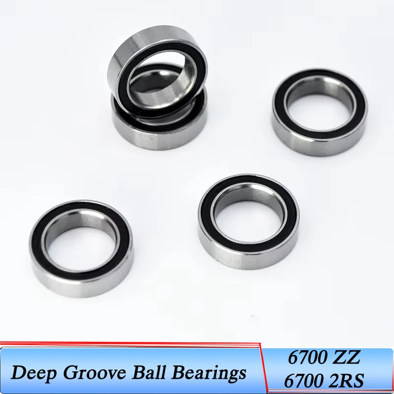 6700 ZZ 2RS RS Bearing High quality 10x15X4 mm 6700ZZ 2Z DDU Inner Bore 10mm Miniature Deep Groove Ball Bearings 10/100pcs