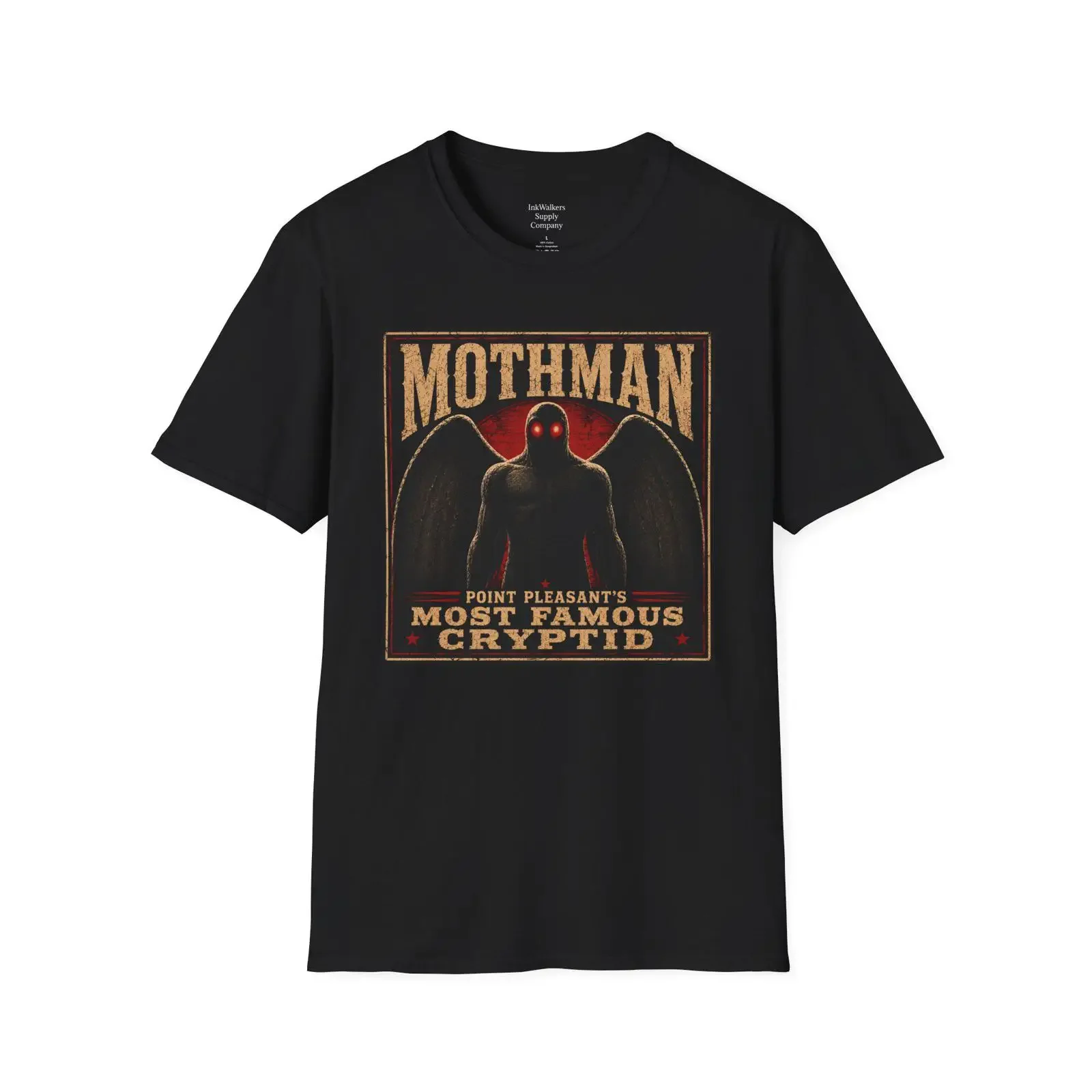 Mothman Famous Cryptid T Shirt vintage Washed Unisex streetwear graphic Slightly fashion Breathable Stylish designer clothes