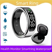 Anillo inteligente R11C para hombres y mujeres, pantalla de visualización, gesto, deslizamiento, vídeo, Smartring, Monitor de ritmo cardíaco durante el sueño, Qring para Android IOS