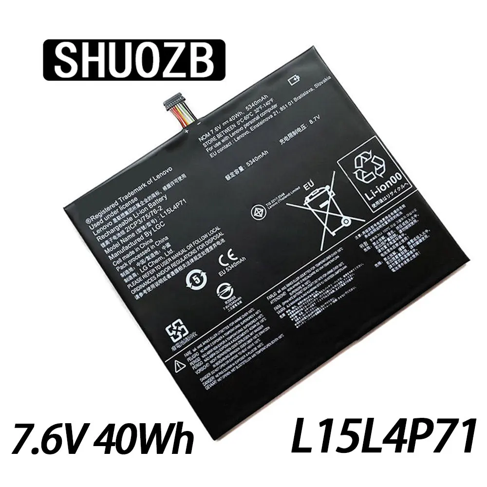 SHUOZB L15L4P71 Laptop Battery For Lenovo IdeaPad Miix 700-12ISK Miix 4-6Y30 L15C4P71 7.6V 40WH 5340mAh Free Tools