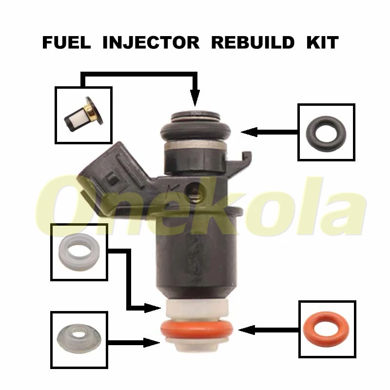 Fuel Injector Service Repair Kit Filters Orings Seals Grommets for Honda 2001-2014 GL1800 2002-2013 FSC600 16450-MCA-013